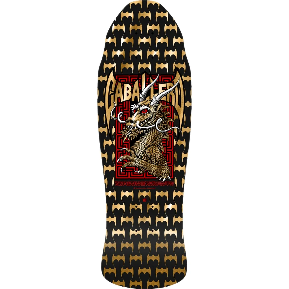 Powell Peralta Steve Caballero Cab Street Dragon Black Gold Foil 9.625 Skateboard Deck