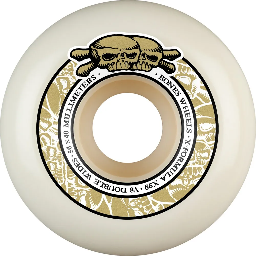 Bones X-Formula Double Wides V8 99A 56mm Skateboard Wheels