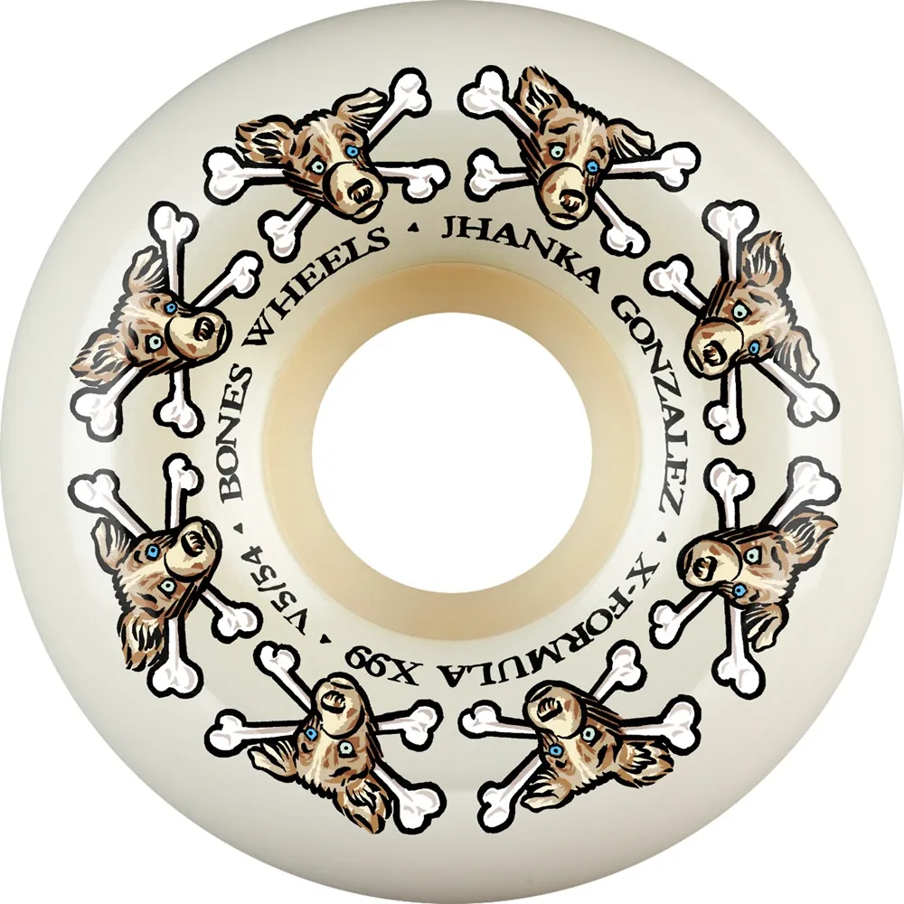 Bones X-Formula Jhanka Vato Rat Side Cut V5 99A 54mm Skateboard Wheels