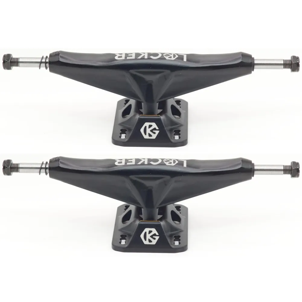 Grind King Locker V2 Black Set Of 2 Skateboard Trucks [Size: 8.75]