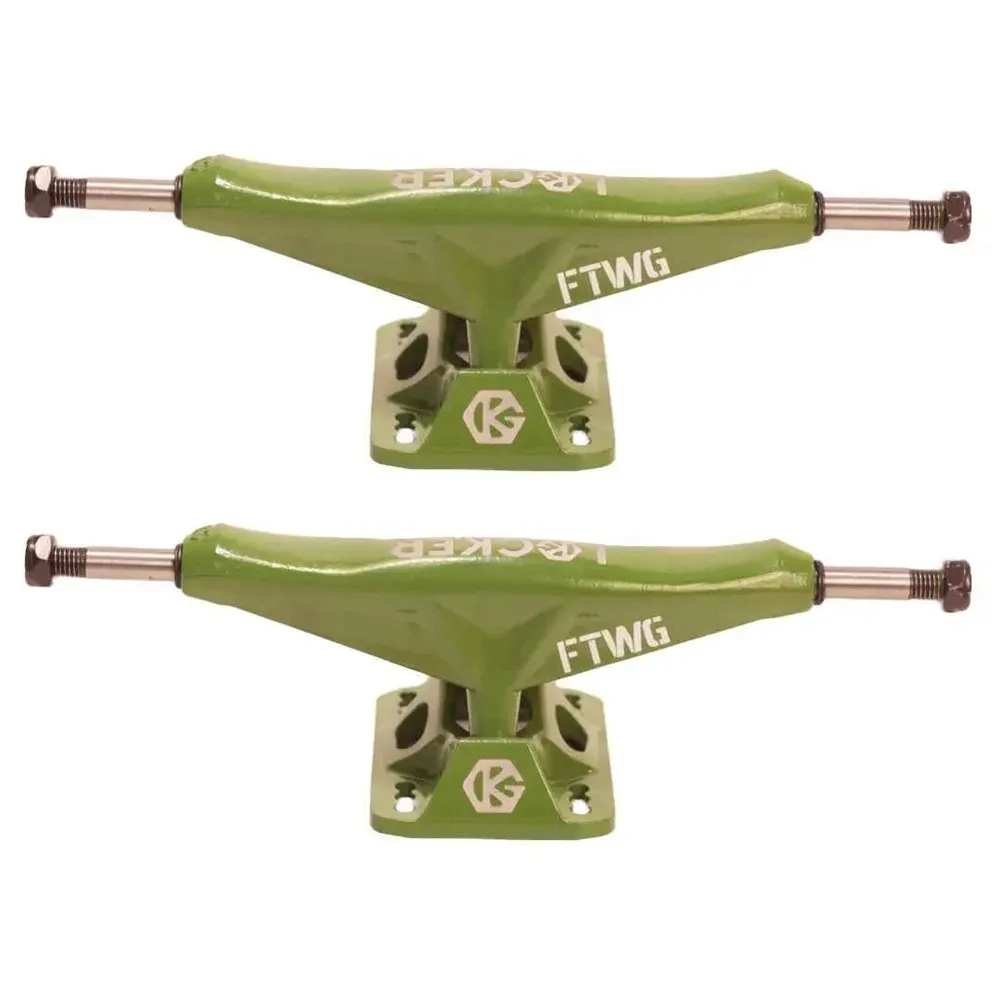 Grind King Locker V2 Army Green Set Of 2 Skateboard Trucks [Size: 8.75]
