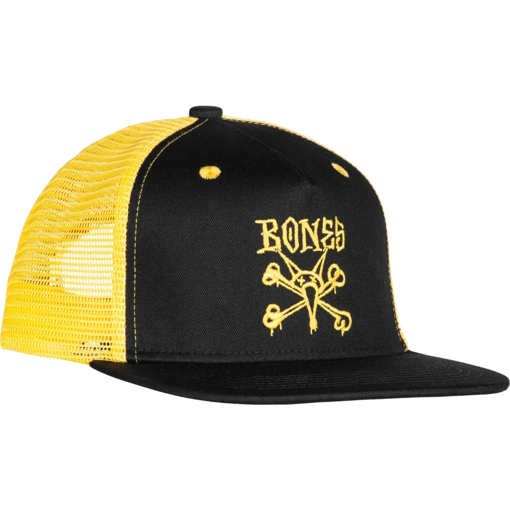 Bones Wheels Vato Rat Black Gold Trucker Hat