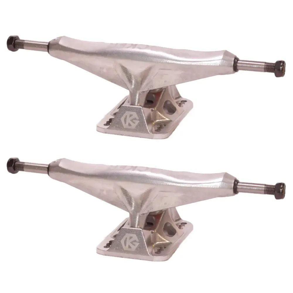 Grind King Locker V2 Raw Set Of 2 Skateboard Trucks [Size: 8.75]