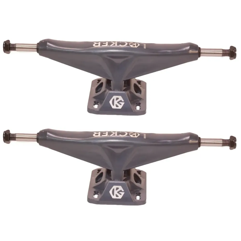 Grind King Locker V2 Battleship Grey Set Of 2 Skateboard Trucks [Size: 8.75]