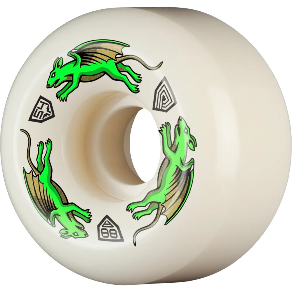 Powell Peralta Nano Rats Dragon Formula Asymmetrical AV6 88A 54mm x 34mm Skateboard Wheels