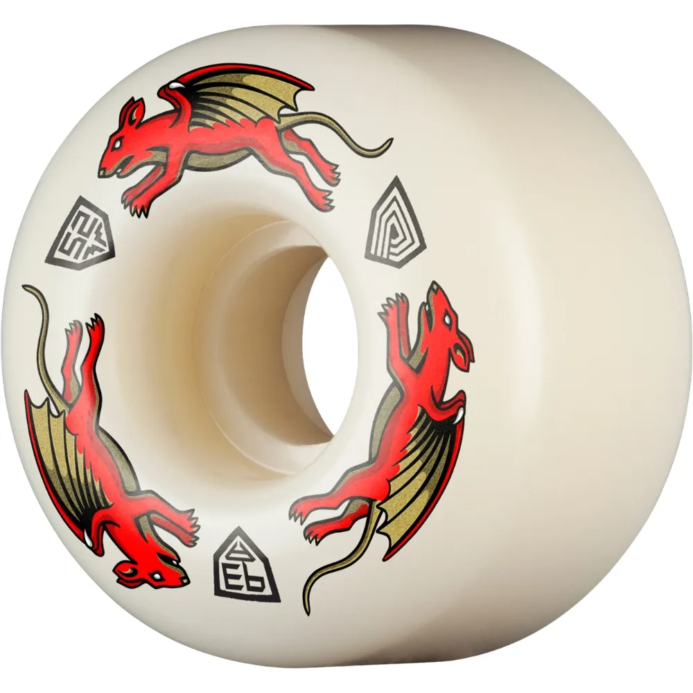 Powell Peralta Nano Rats Dragon Formula Asymmetrical AV4 93A 52mm x 34mm Skateboard Wheels