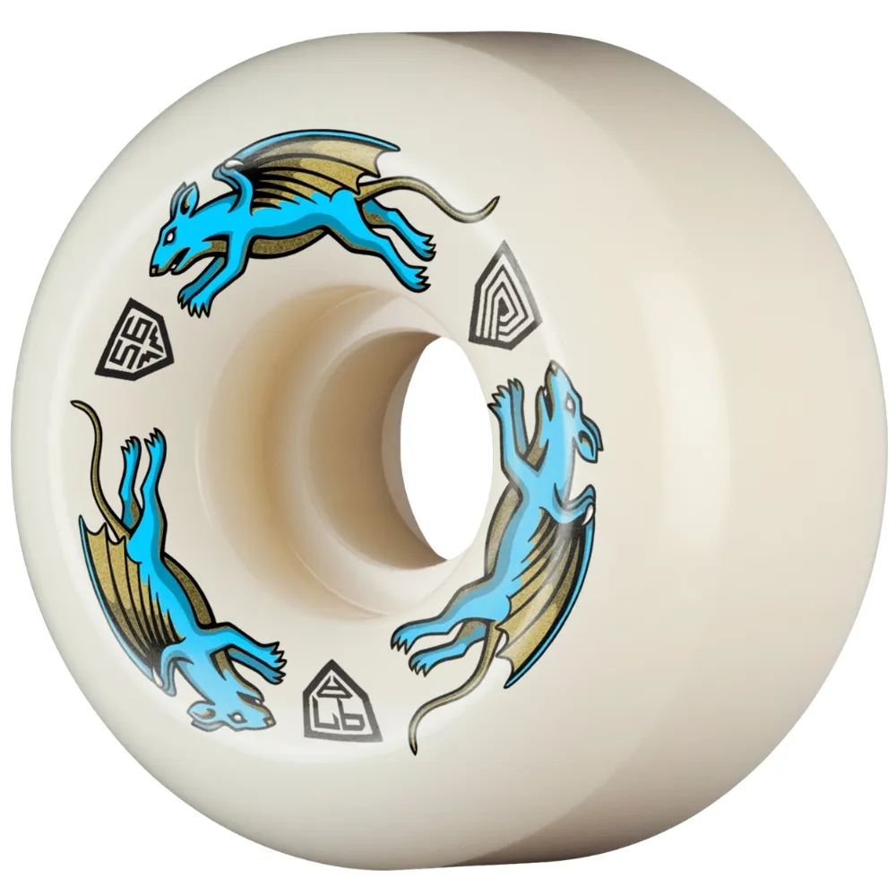 Powell Peralta Nano Rats Dragon Formula Asymmetrical AV6 97A 56mm x 36mm Skateboard Wheels