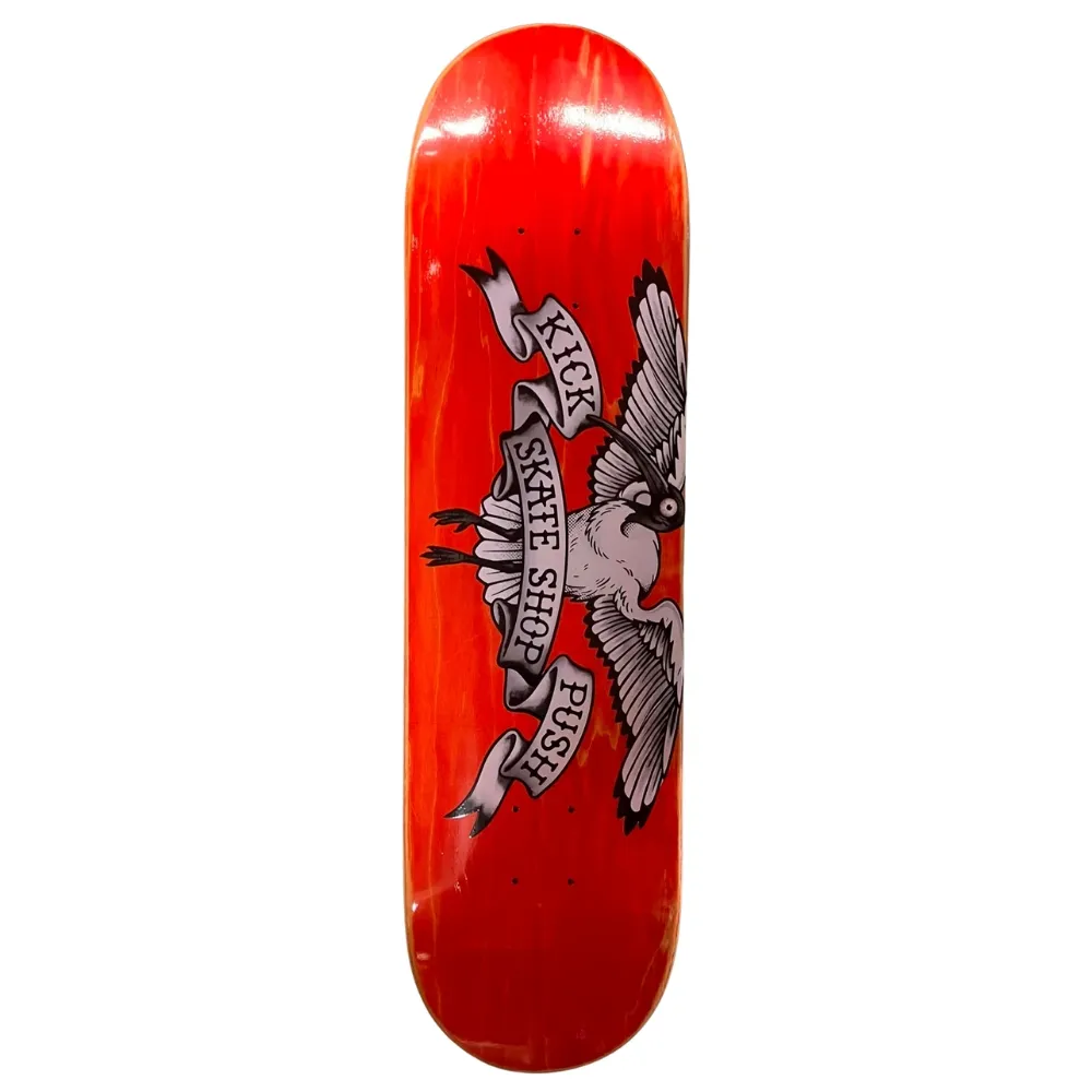 Kick Push American Pro Bin Chicken Orange 8.25 Skateboard Deck