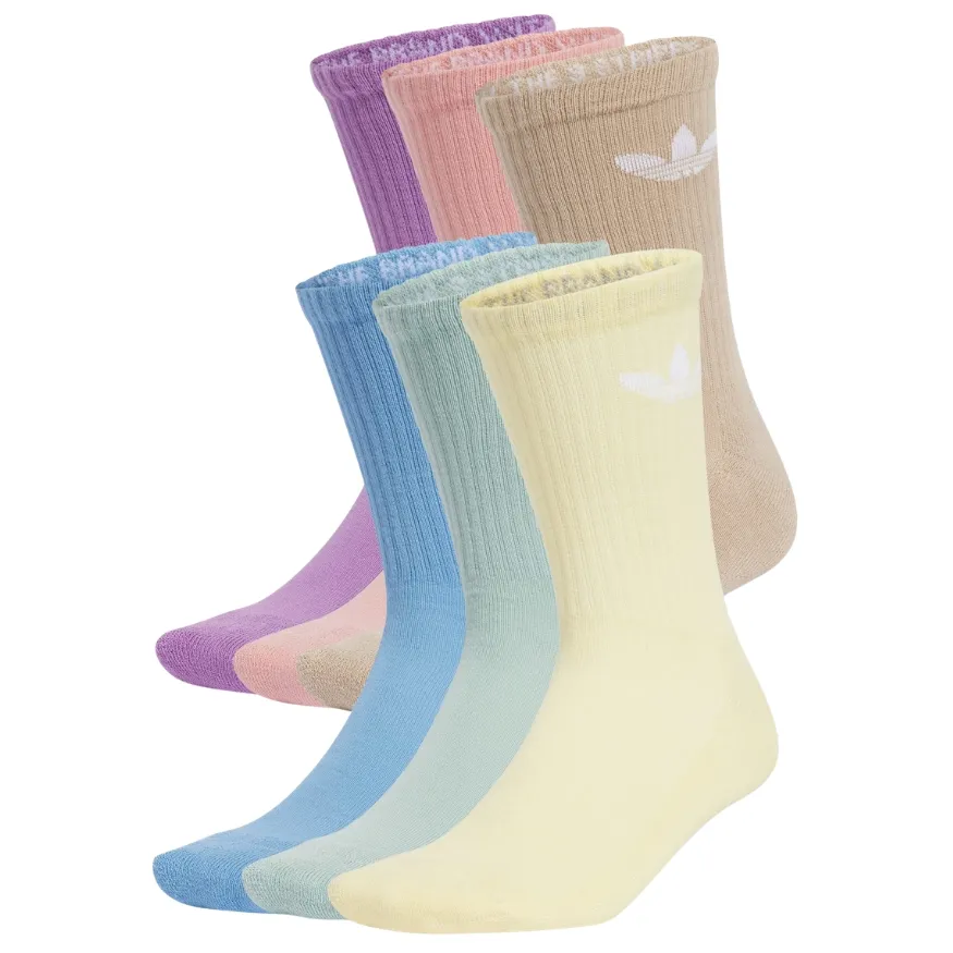 Adidas Trefoil Cushion Crew Multi 6 Pair Socks [Size: L]