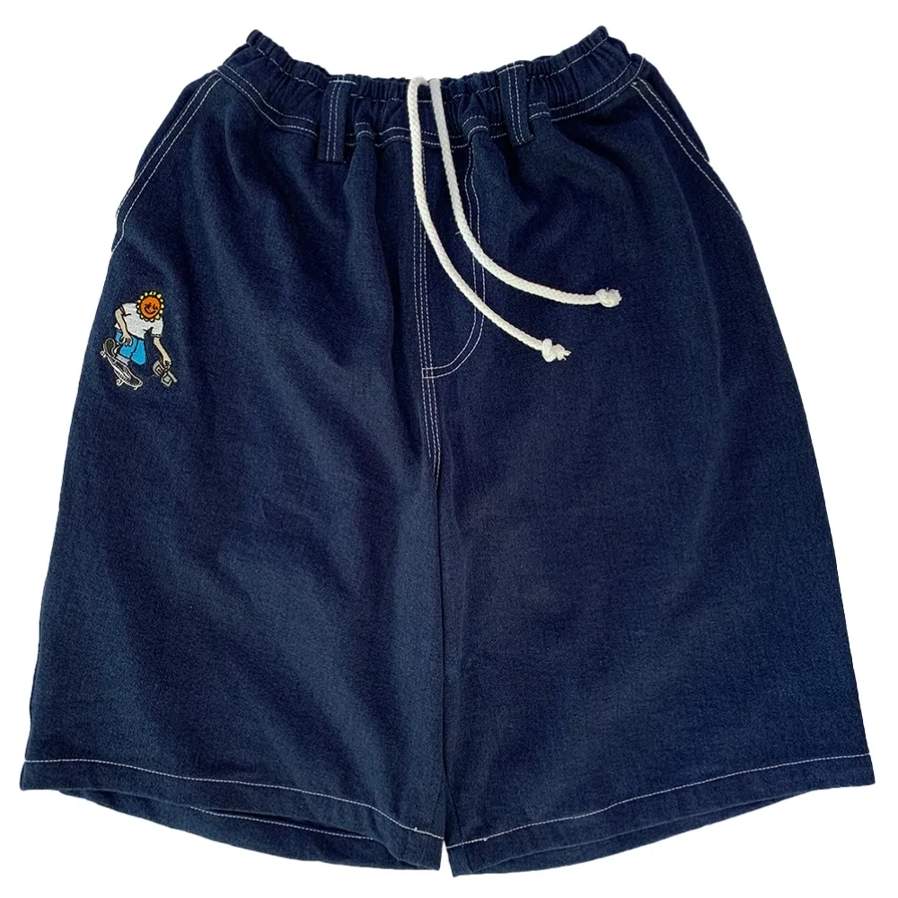 Televisi Star Baggy OG Sunny Filmer Navy Denim Shorts [Size: S]