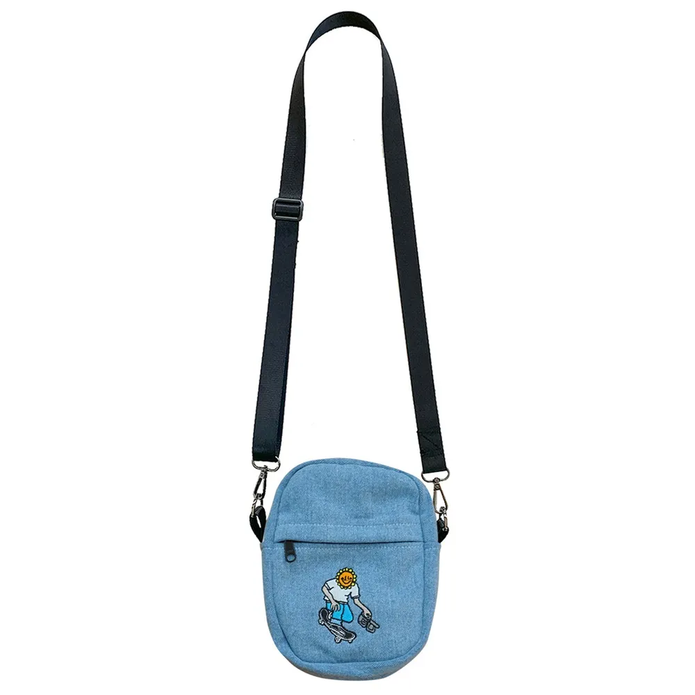 Televisi Star Sunny The Filmer Light Blue Denim Sling Shoulder Bag