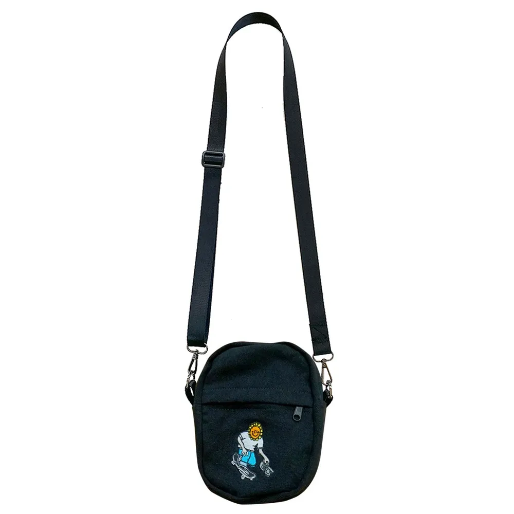 Televisi Star Sunny The Filmer Jet Black Denim Sling Shoulder Bag