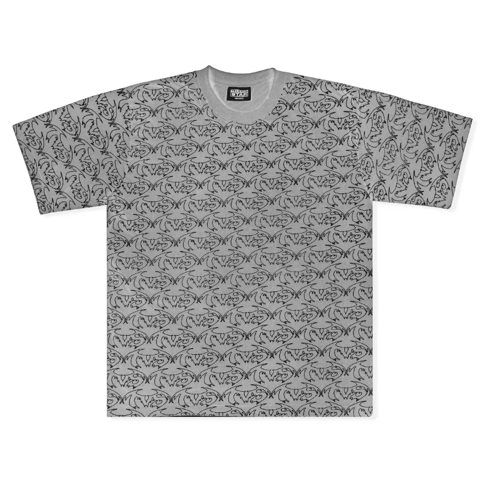 Televisi Star Vamp Fullprint Grey T-Shirt [Size: L]