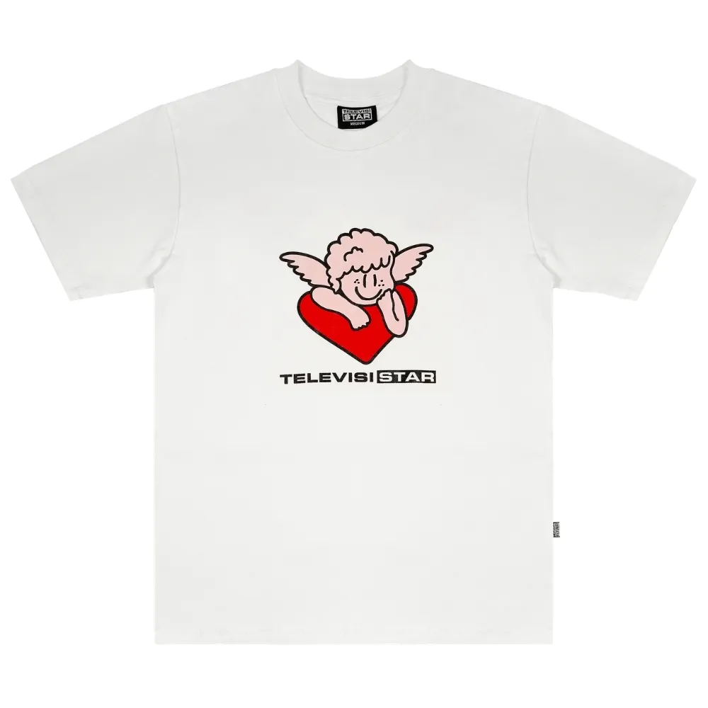 Televisi Star Pink Love White T-Shirt [Size: M]