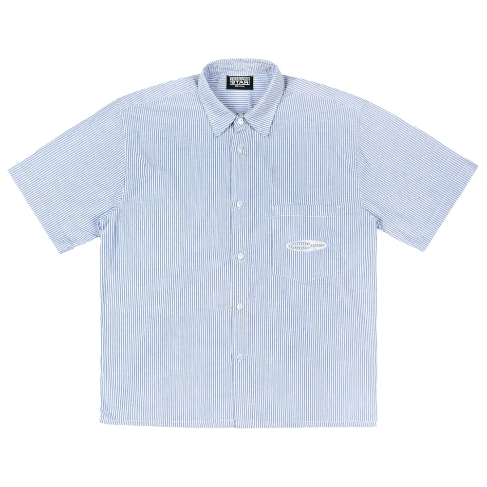 Televisi Star Toval Blue Button Up Workshirt [Size: L]