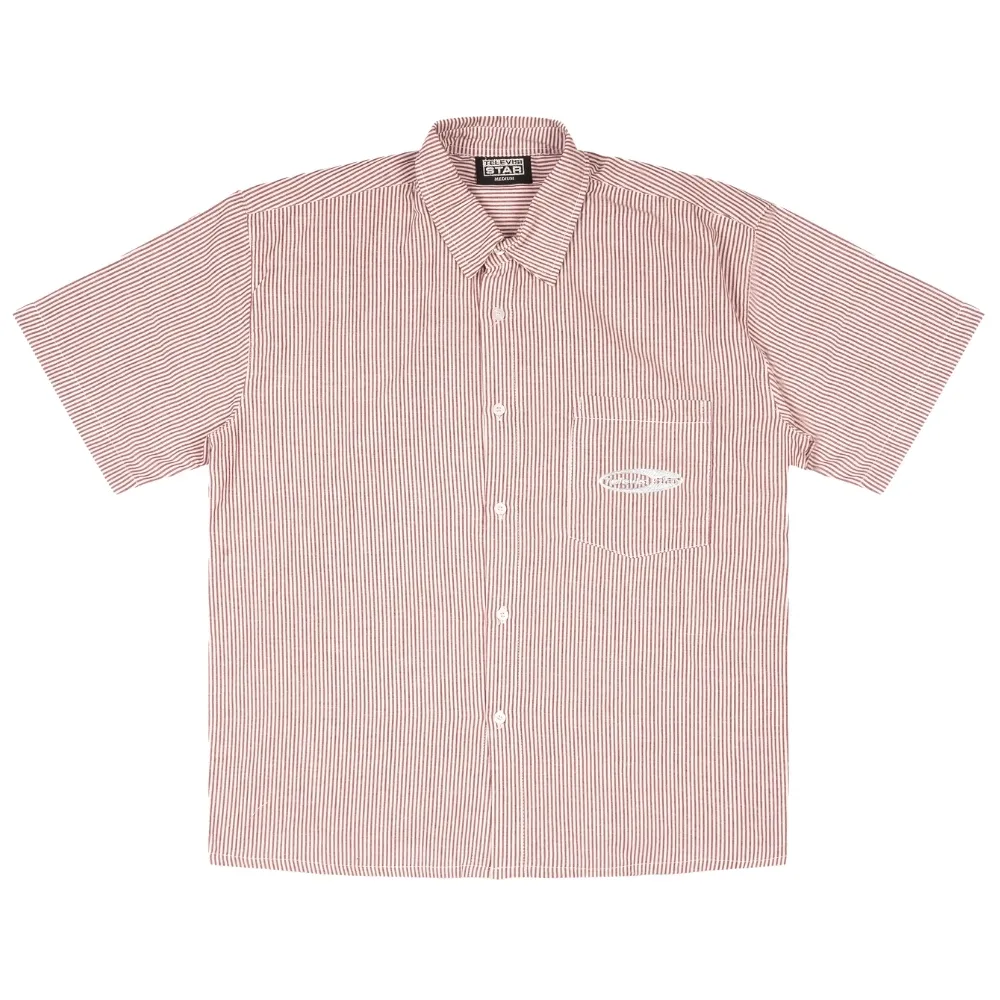 Televisi Star Toval Red Button Up Workshirt [Size: L]