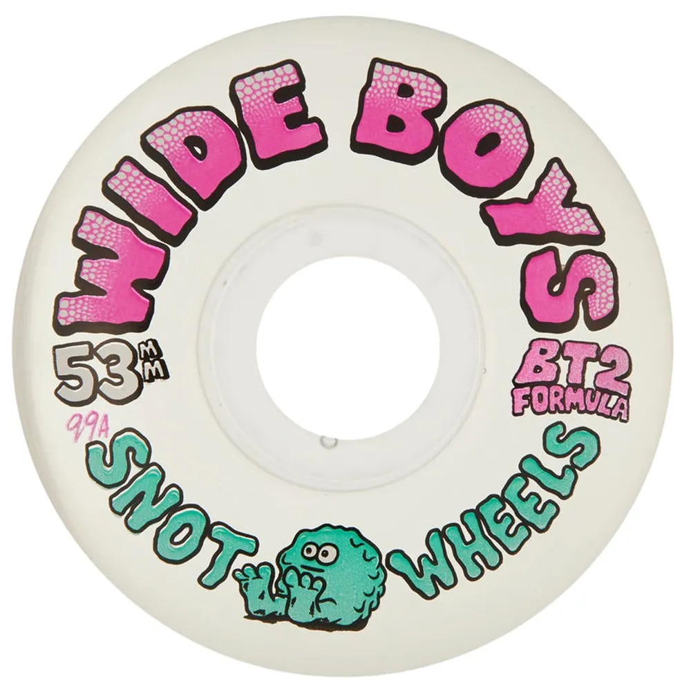Snot Wheel Co Wide Boys Clear 99A 53mm Skateboard Wheels