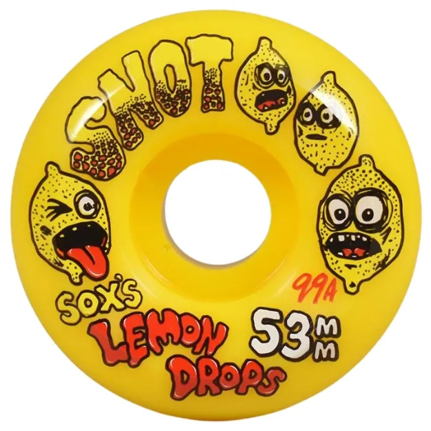 Snot Wheel Co Sox's Lemon Drops 99A 53mm Skateboard Wheels