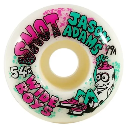 Snot Wheel Co Jason Adams Wide Boys White 99A 54mm Skateboard Wheels