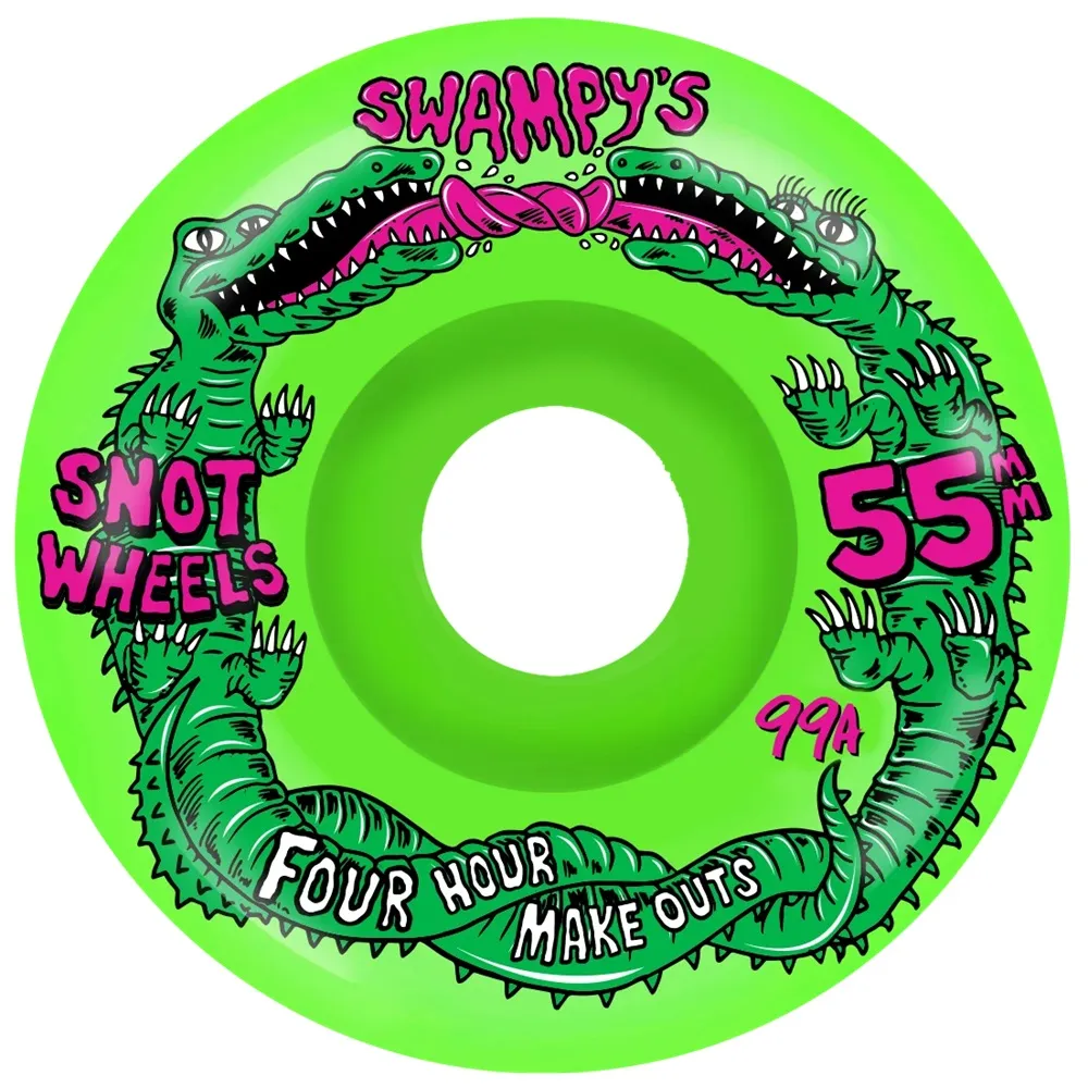 Snot Wheel Co Swampy Four Hour Make Outs Conical 99A 55mm Skateboard Wheels