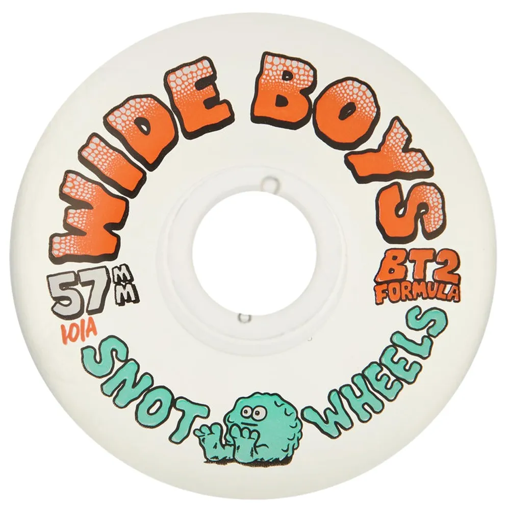 Snot Wheel Co Wide Boys Clear 101A 57mm Skateboard Wheels
