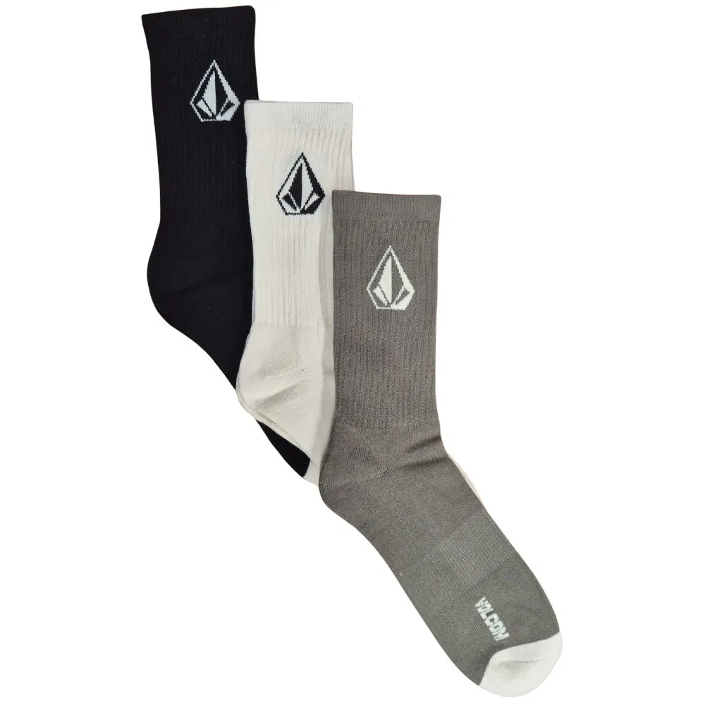 Volcom Full Stone Army Green Combo 3 Pack Socks