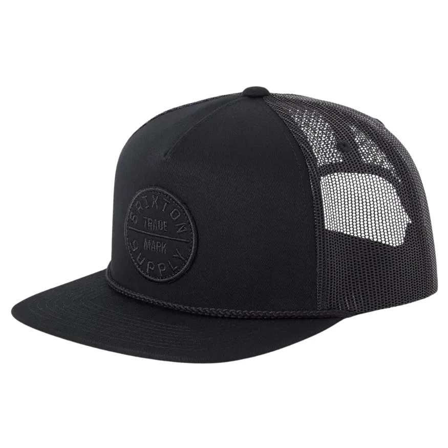 Brixton Oath MP Black Black Black Trucker Hat
