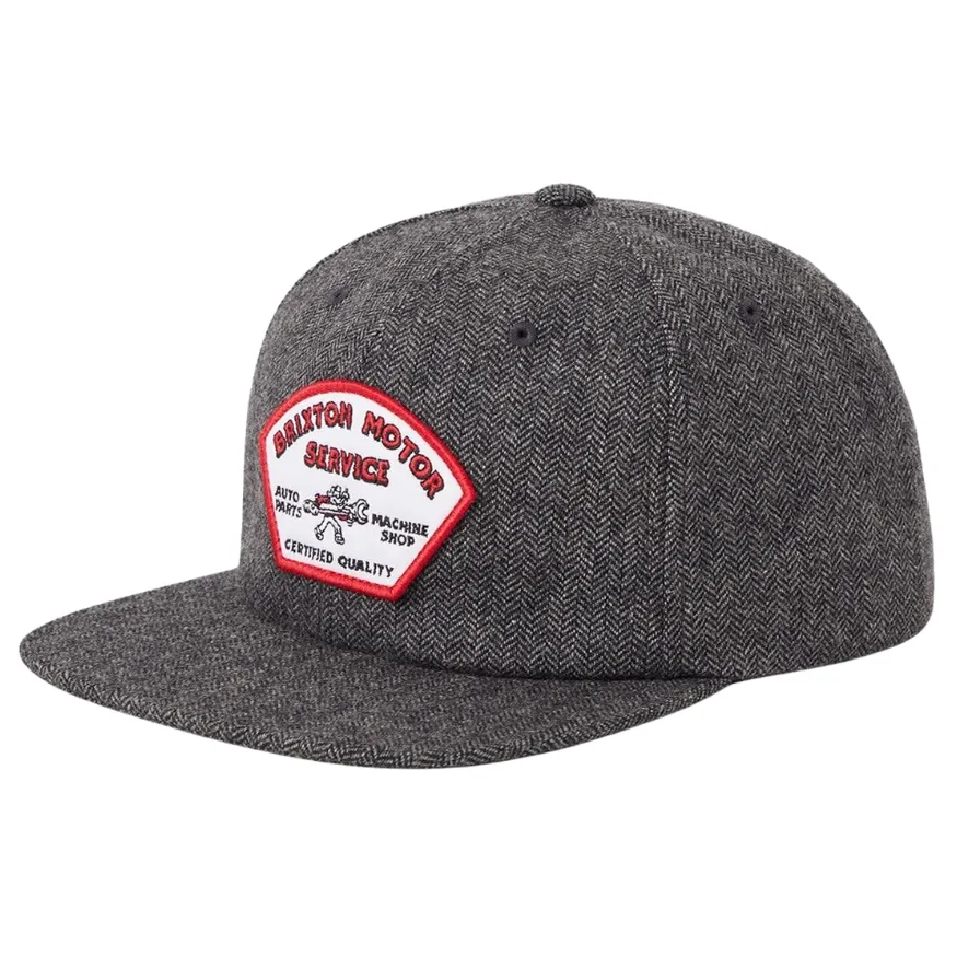 Brixton Dyson Black Herringbone Snapback Hat
