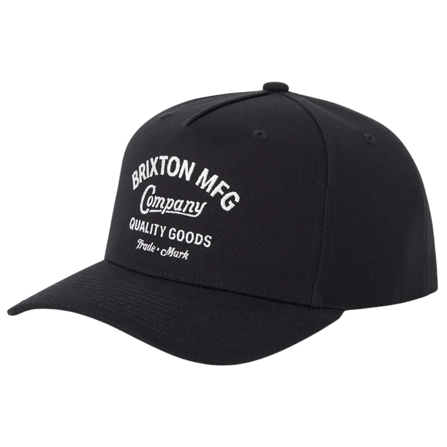 Brixton Stratton Black Snapback Hat