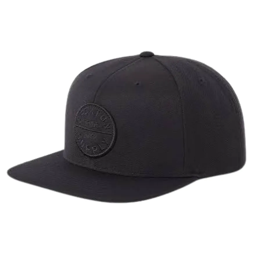 Brixton Oath III Black Black Snapback Hat