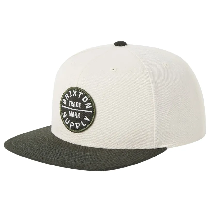 Brixton Oath III Wax Paper Dark Olive Snapback Hat