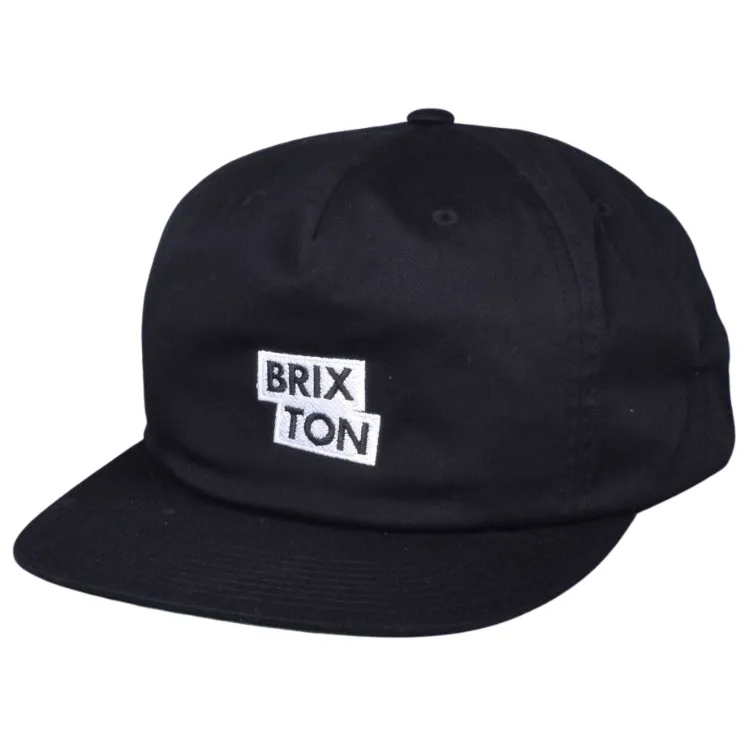 Brixton Team Black Snapback Hat