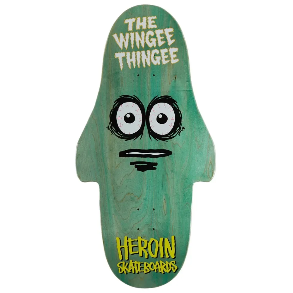Heroin Wingy Thingee Teal 15.25 Skateboard Deck