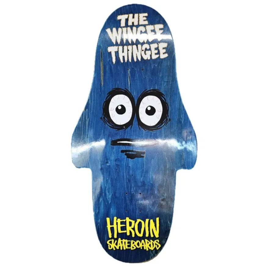 Heroin Wingy Thingee Blue 15.25 Skateboard Deck