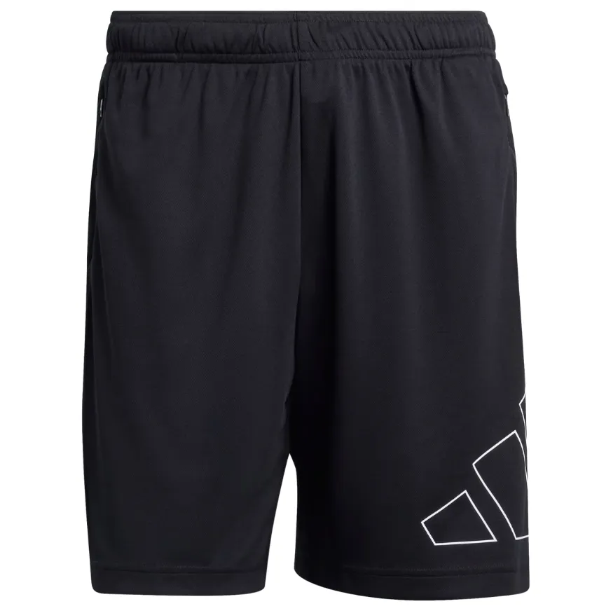 Adidas Workout Essentials Base Pique Big Logo Black Shorts [Size: S]