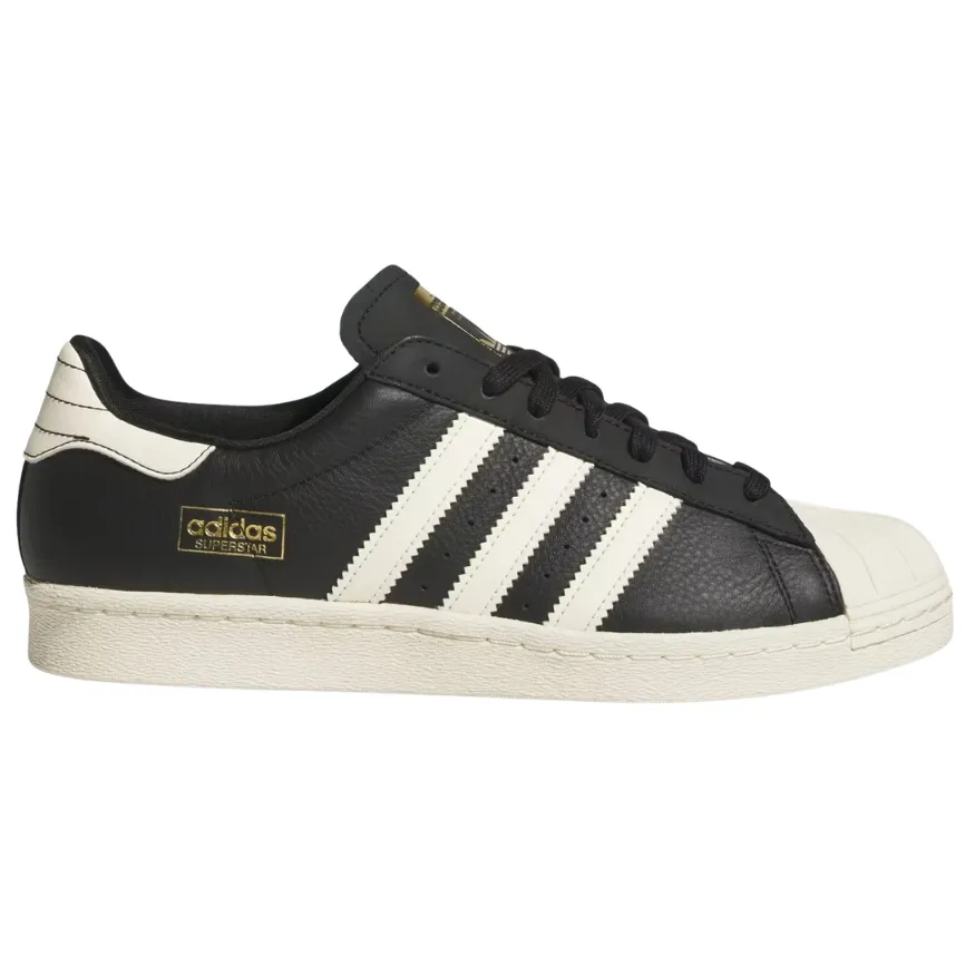 Adidas Superstar 80 ADV Core Black Cream White Gold Metallic Shoes [Size: US 10]