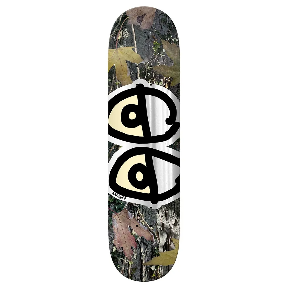 Krooked Team Eyes Camo Foil 8.5 Skateboard Deck