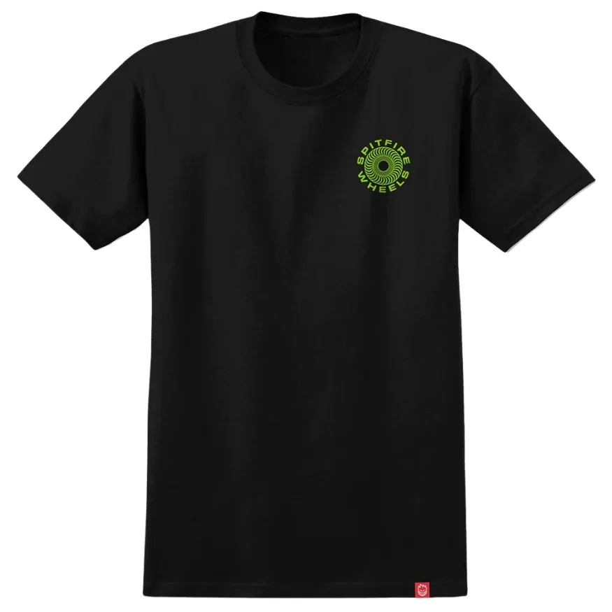 Spitfire Classic 87 Swirl Fill Black Green T-Shirt [Size: L]