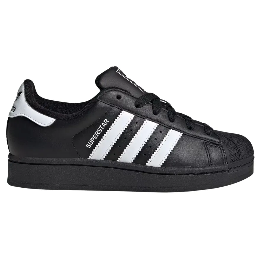 Adidas Superstar II Core Black Cloud White Core Black Kids Shoes [Size: US 5]