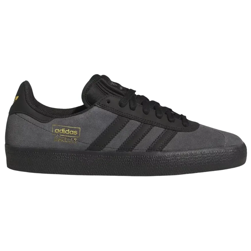 Adidas Gazelle ADV Grey Six Core Black Gold Metallic Shoes [Size: US 9]