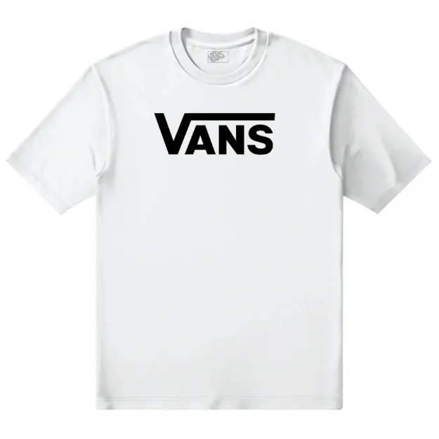 Vans Classic Drop V White T-Shirt [Size: M]