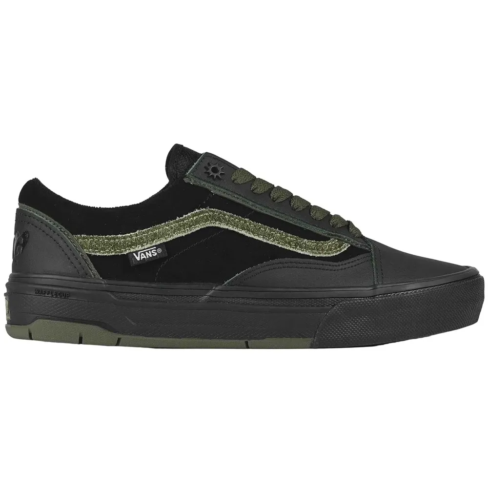 Vans Skate Old Skool Wafflecup Willow Green Black Shoes [Size: US 9]