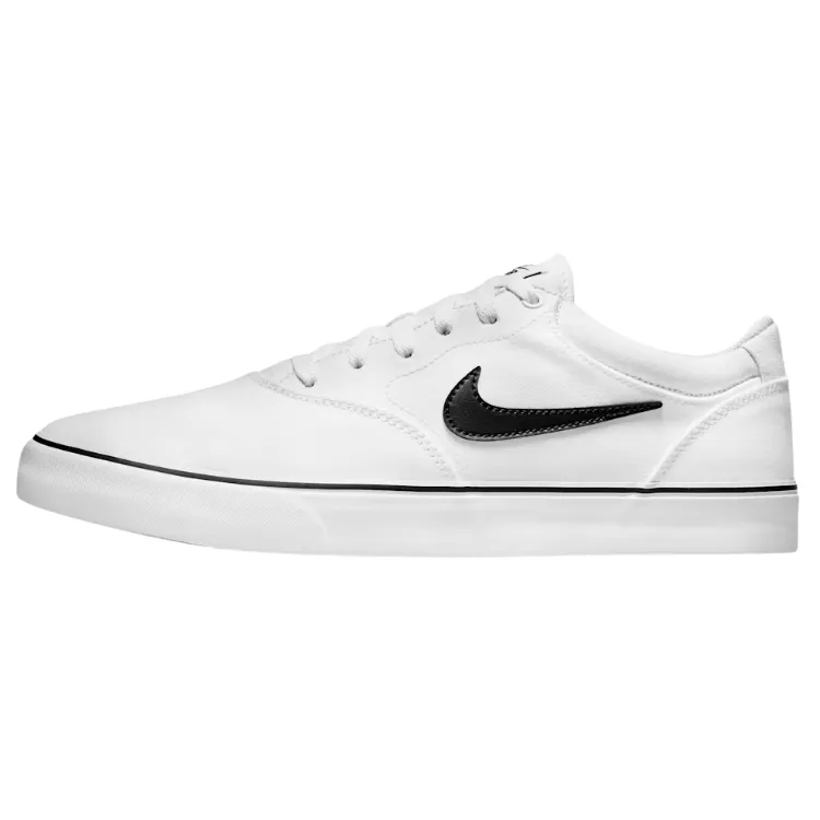 Nike SB Chron 2 Canvas White White Black Mens Skate Shoes [Size: US 9]