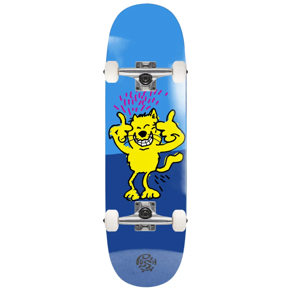 Push Chaos Cat Blue 7.125 Complete Skateboard