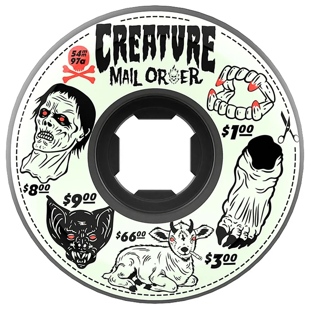 Oj X Creature Bloodsuckers Mail Order Black 97A 54mm Skateboard Wheels