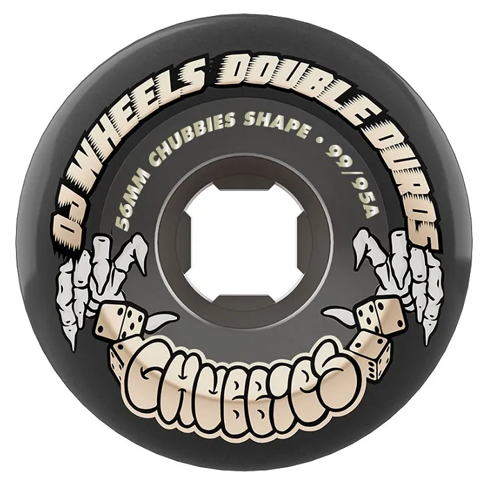 OJ Double Duro Chubbies Black 99A/95A 56mm Skateboard Wheels