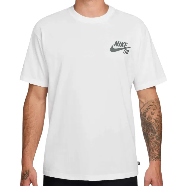 Nike SB Logo Skate White Camo Green T-Shirt [Size: M]