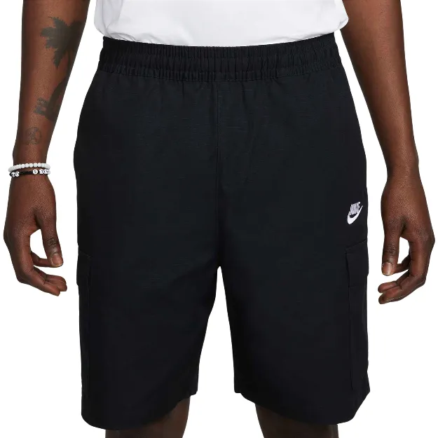 Nike SB Club Woven Cargo Black White Shorts [Size: S]