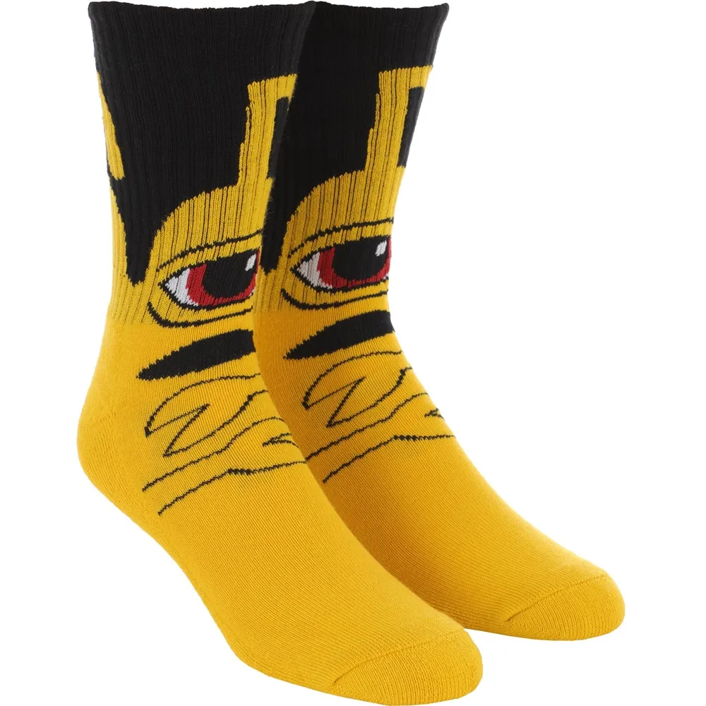 Toy Machine Sect Hug Yellow Socks