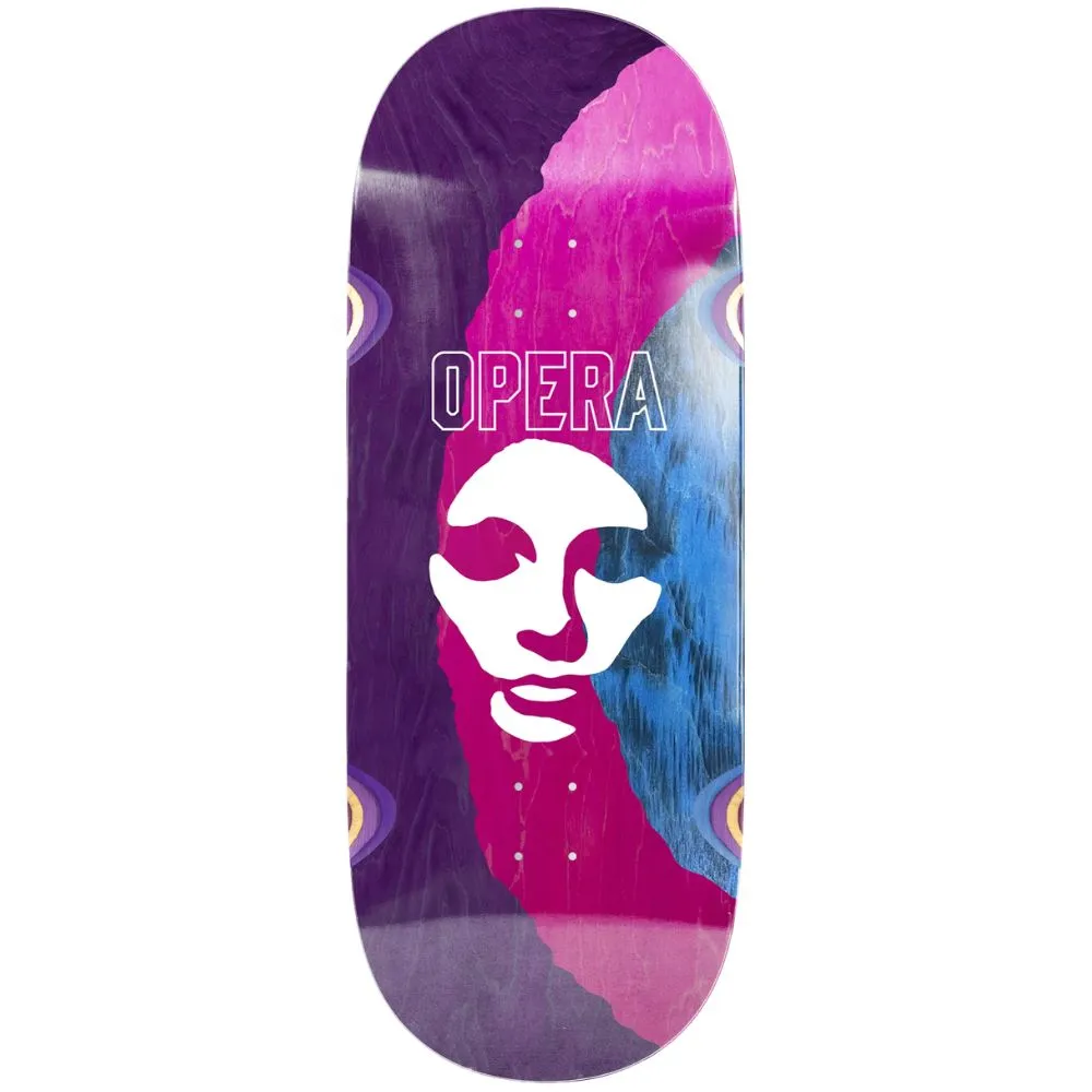 Opera Triple Torn Mask Purple Pink Blue 12.0 Skateboard Deck